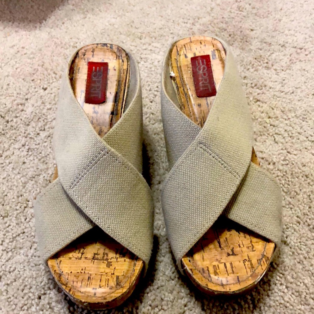 Cork wedge sandle open toe